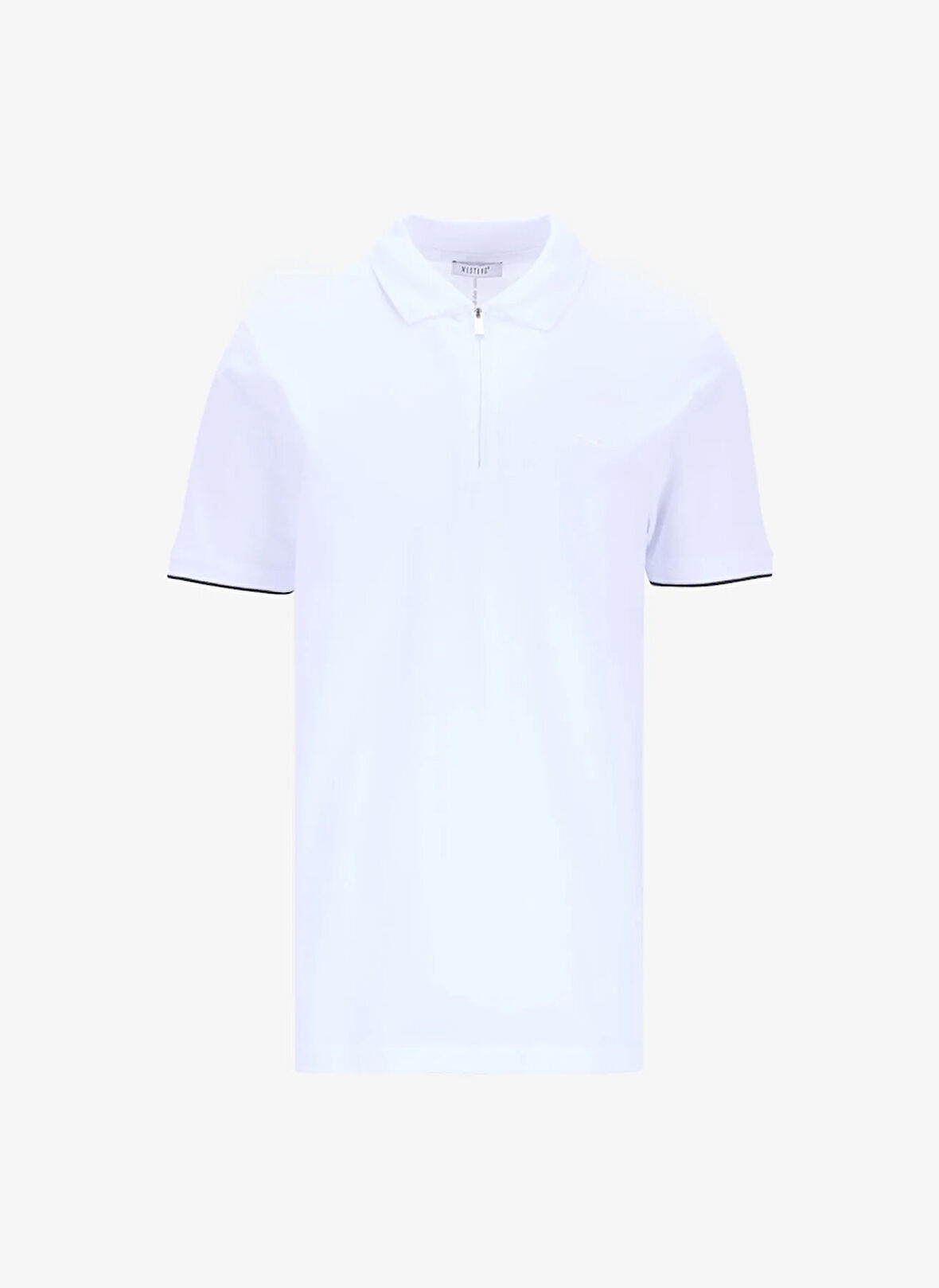 Mustang Baskılı Beyaz Erkek Polo T-Shirt M5SM-TST1324