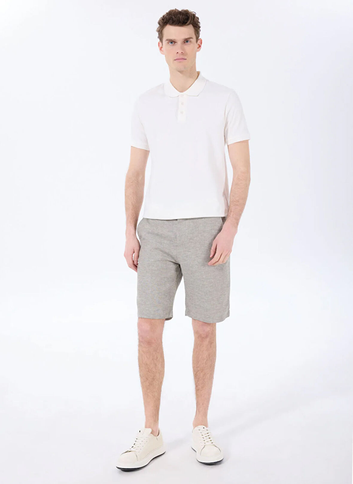 People By Fabrika Haki Erkek Basic Balıksırtı Şort PBF4SM-SHT5034