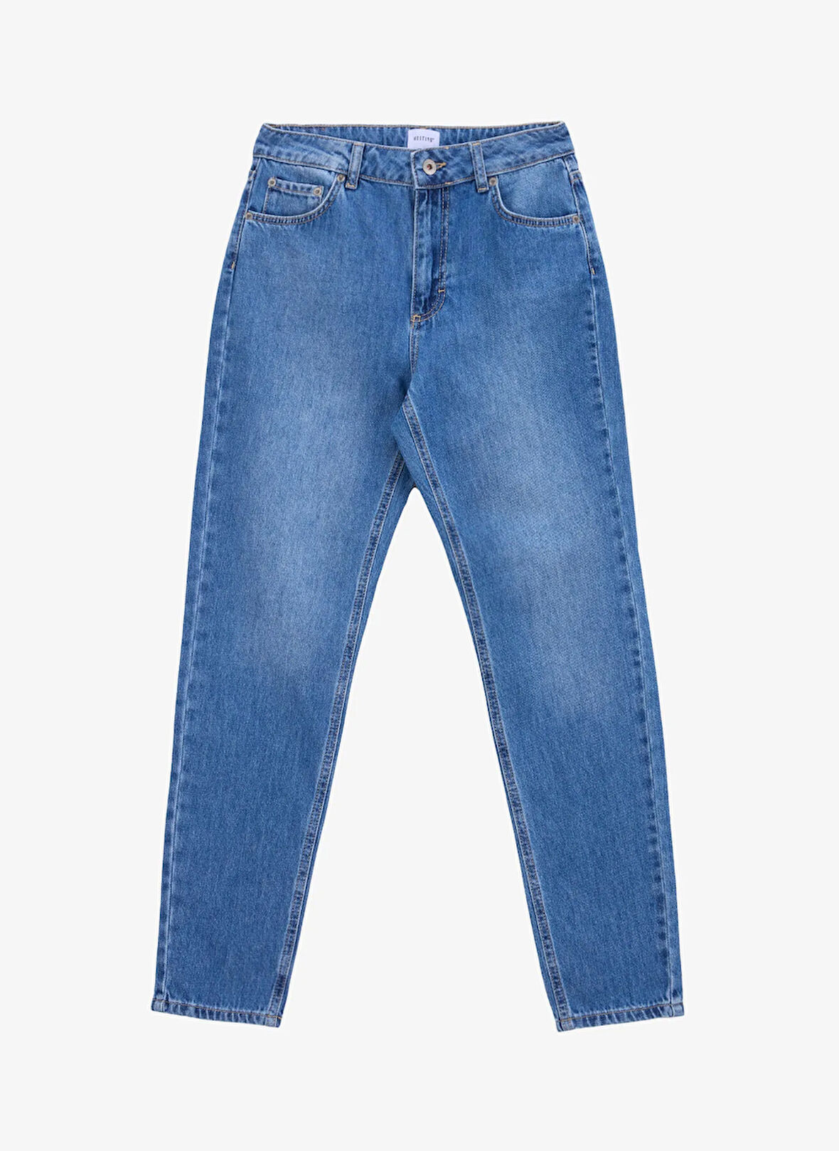 Mustang Standart Bel Normal Paça Normal Mavi Kadın Denim Pantolon BROOKS RELAX SLIM-35