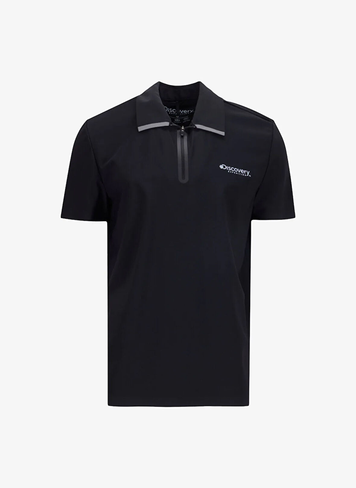 Discovery Expedition D5SM-TST3857 Siyah Relaxed Düz Erkek Polo T-Shirt