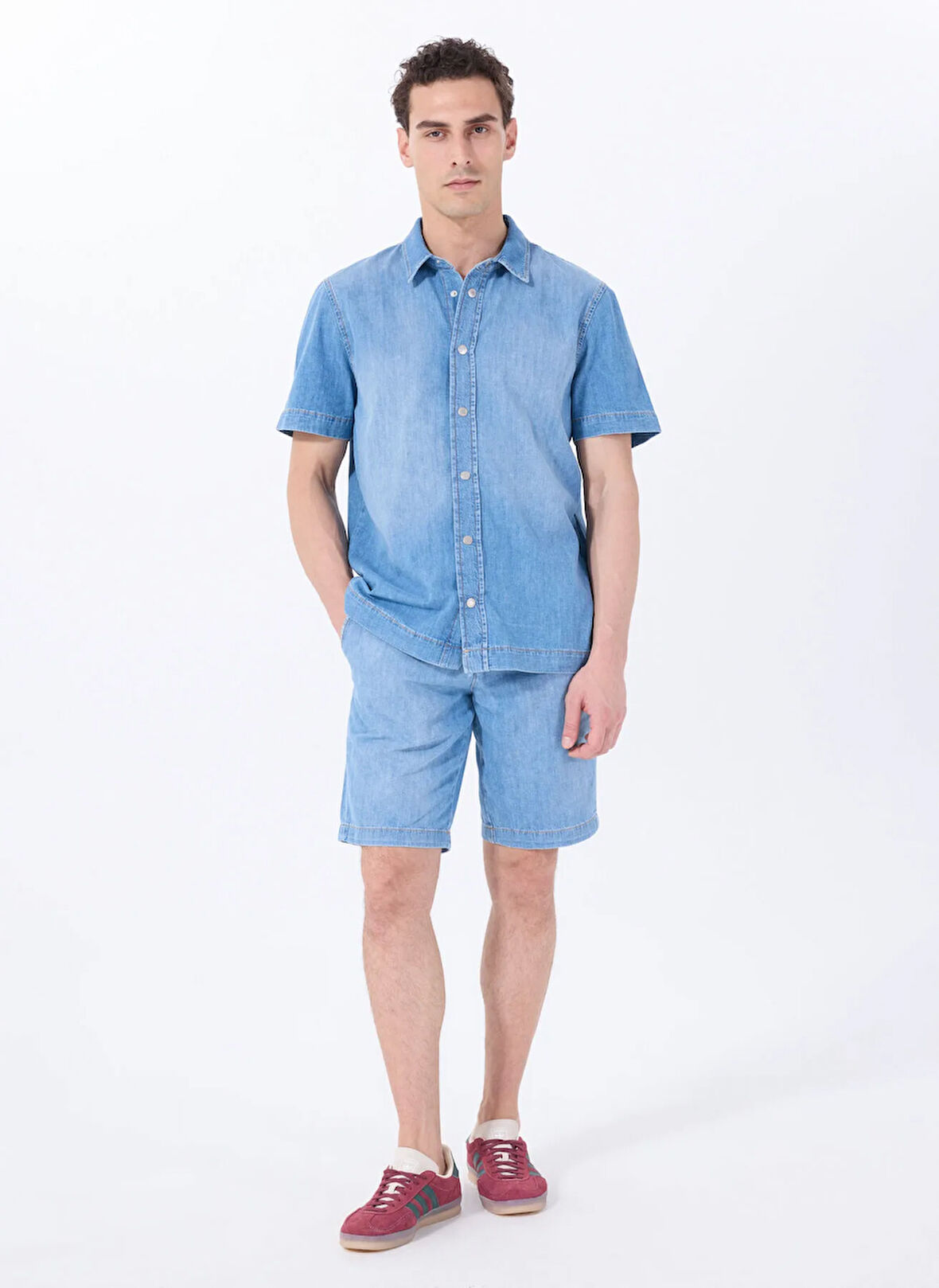 Mustang Denim Şort, 29, Mavi