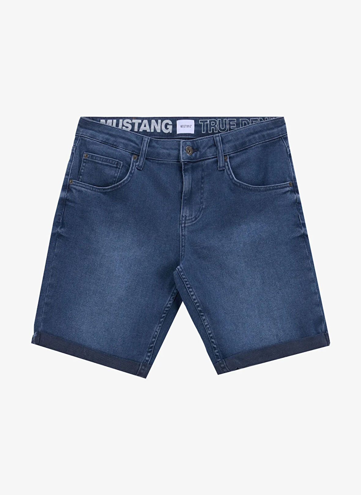 Lacivert Erkek Regular Fit Yıkamalı Denim Şort CHICAGO - 1821