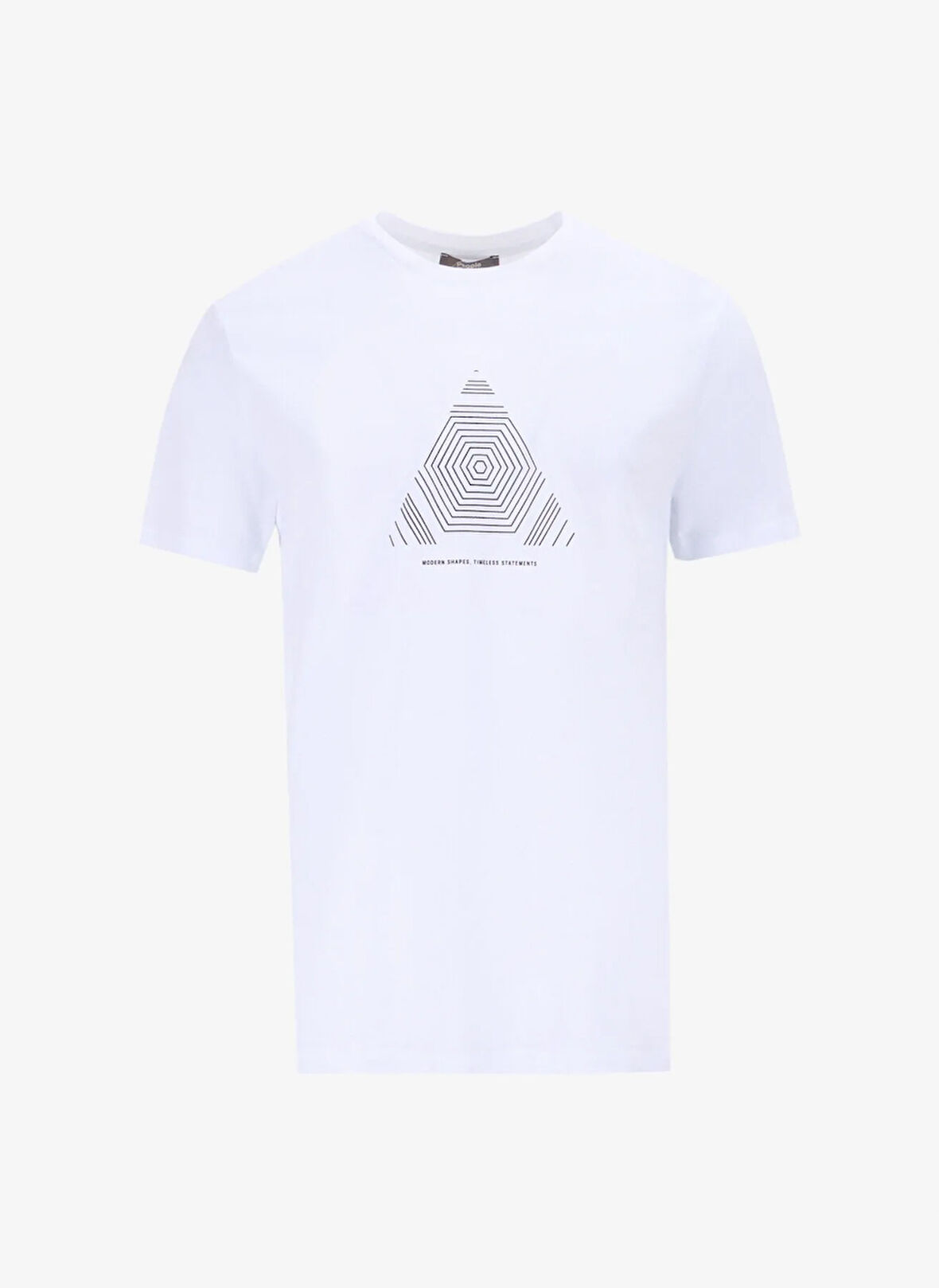 People By Fabrika Bisiklet Yaka Baskılı Beyaz Erkek T-Shirt PBF5SM-TST 9546