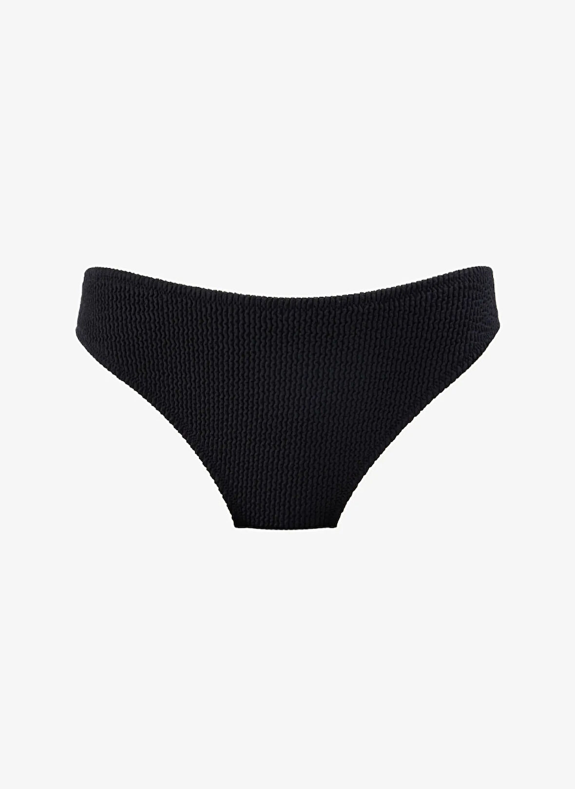 Siyah Kadın Dokulu Klasik Bikini Alt LUNA