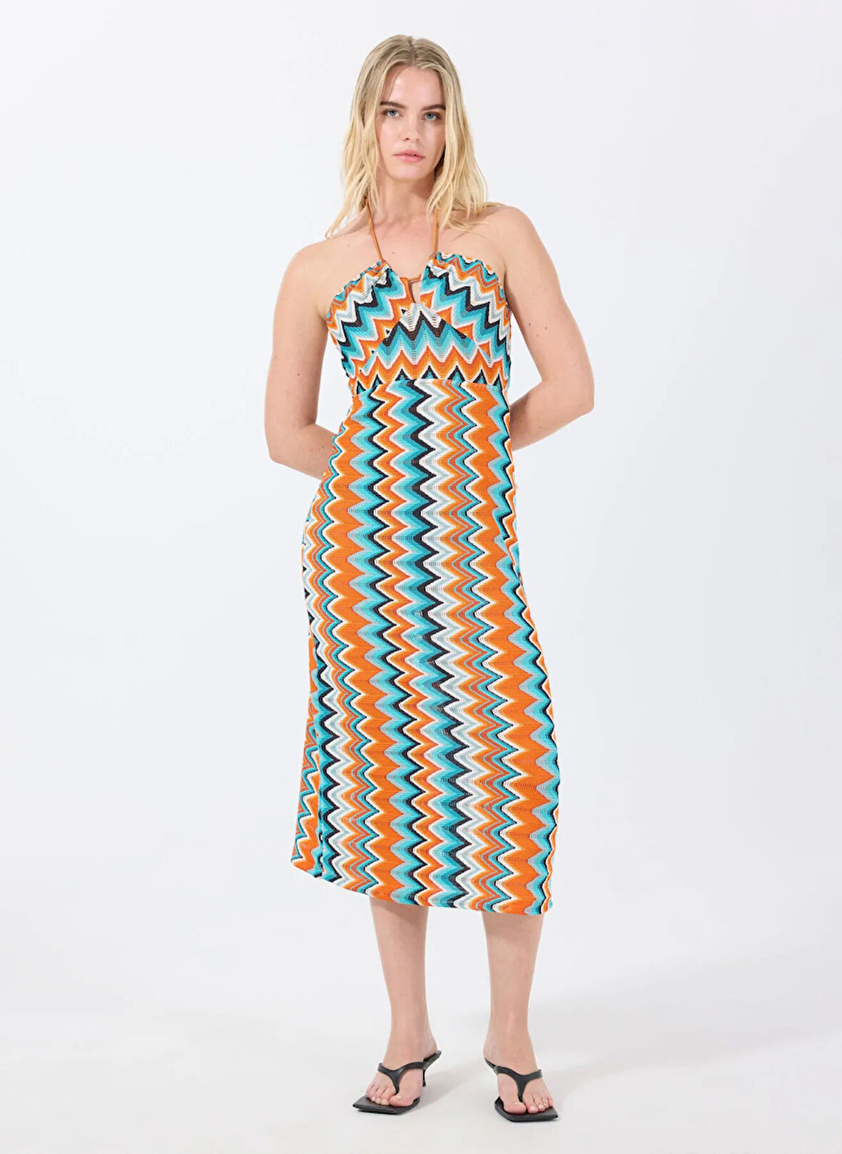 Fabrika Turuncu Kadın Standart Plaj Elbisesi ZENA