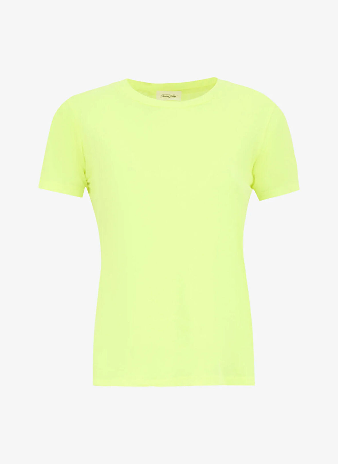 Yeşil Kadın Oversize T-Shirt GAMI21E25_JAUNE FLUO