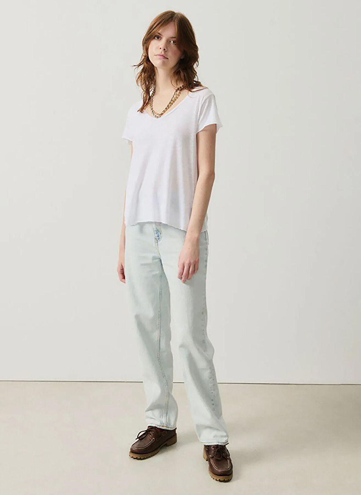 Beyaz Kadın Oversize T-Shirt JAC51E25_BLANC