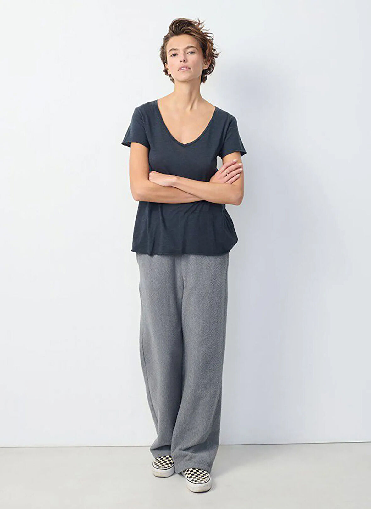 Lacivert Kadın Oversize T-Shirt JAC51E25_NAVY