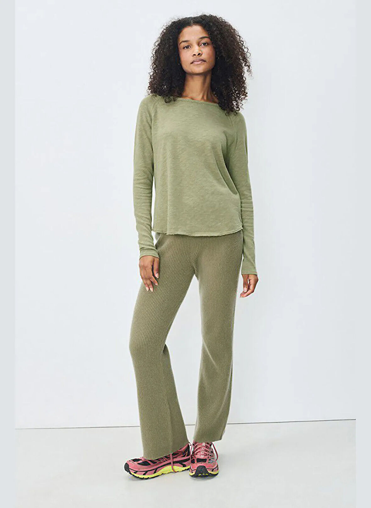 Yeşil Kadın Geniş Fit T-Shirt SON31GE25_RIVE VINTAGE