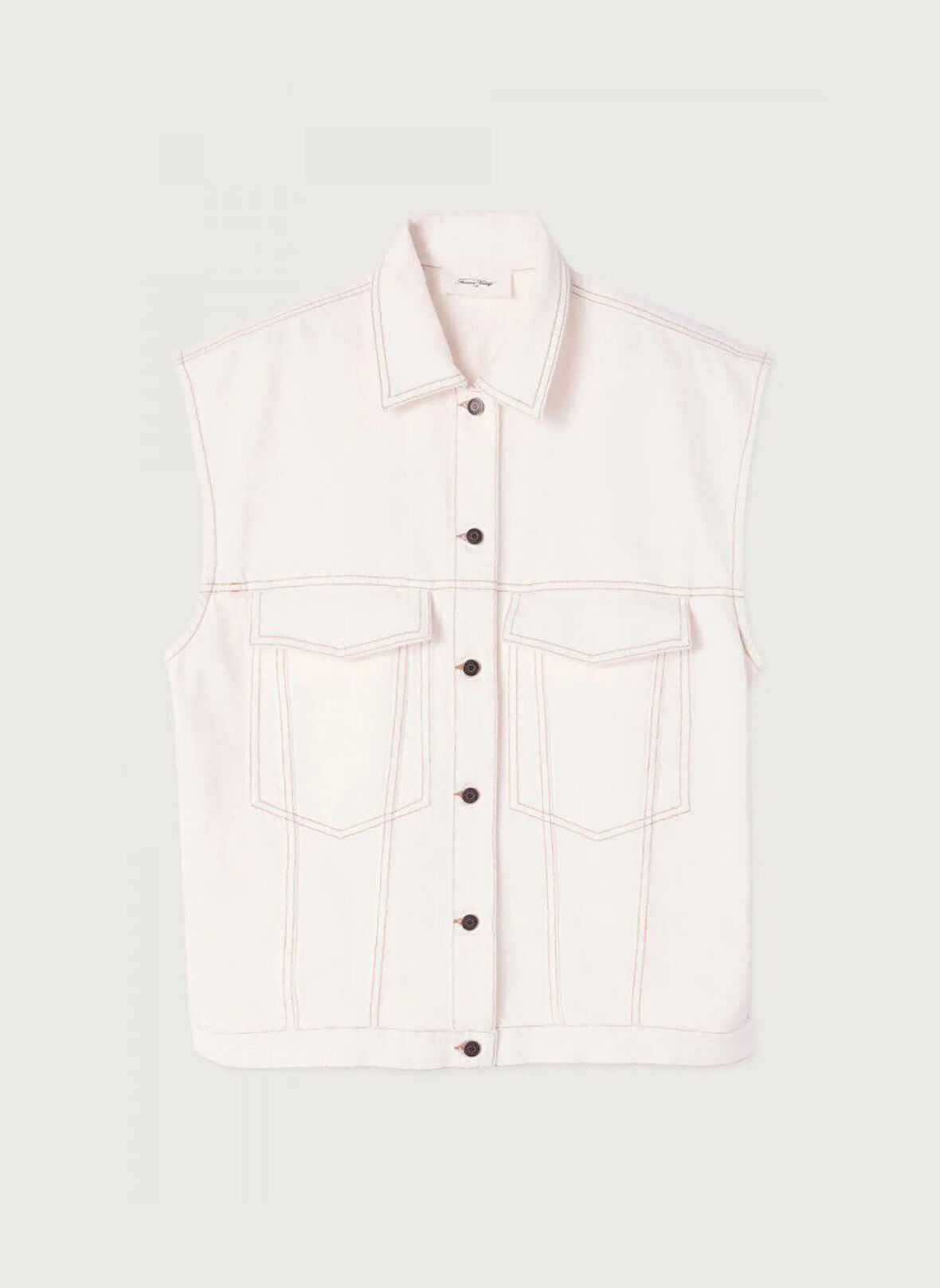 Bej Kadın Geniş Fit Yelek JOZ16AE25_OFF WHITE