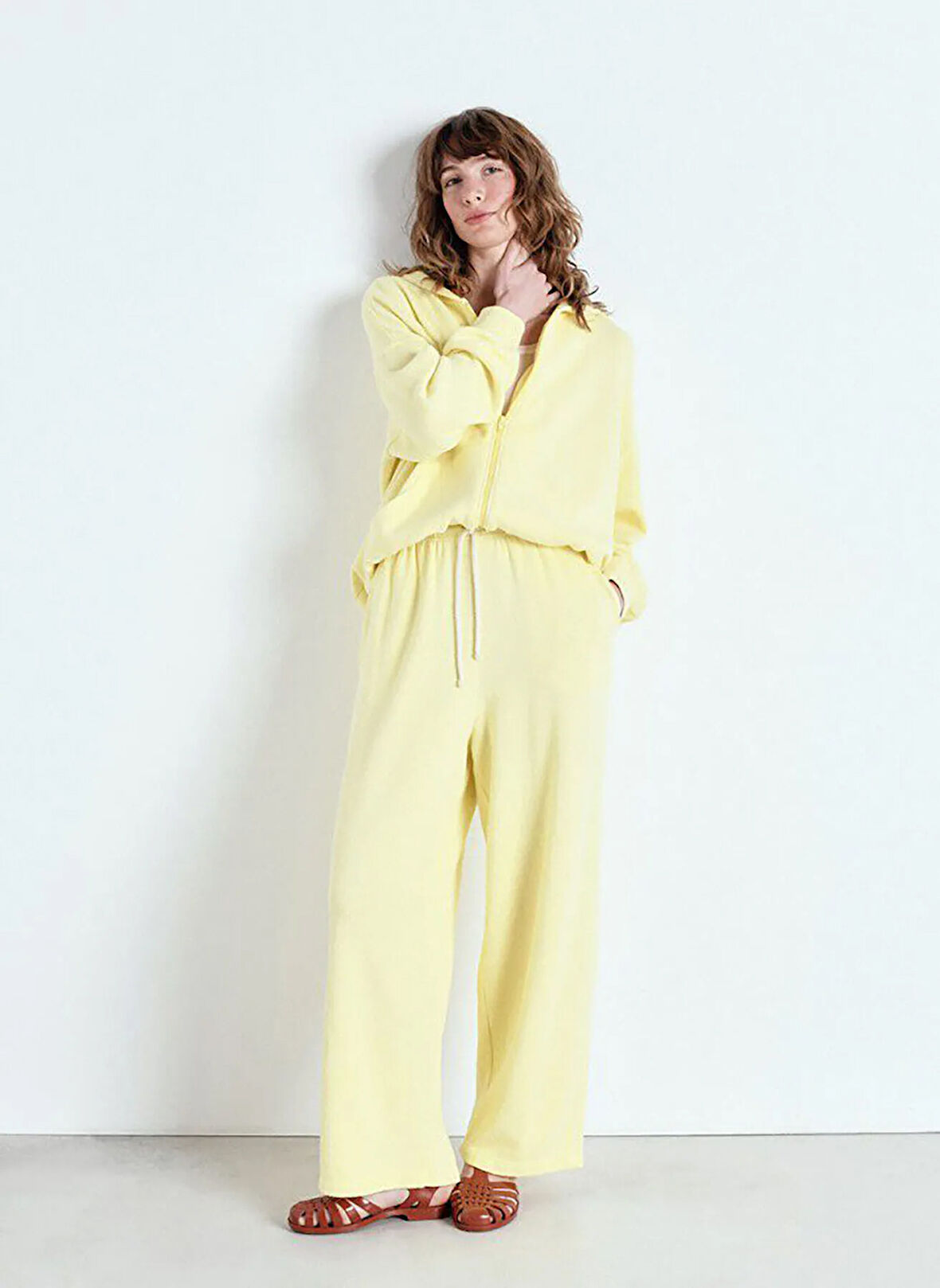 Sarı Kadın Düz Eşofman Altı YTI05AE25_LEMON CURD