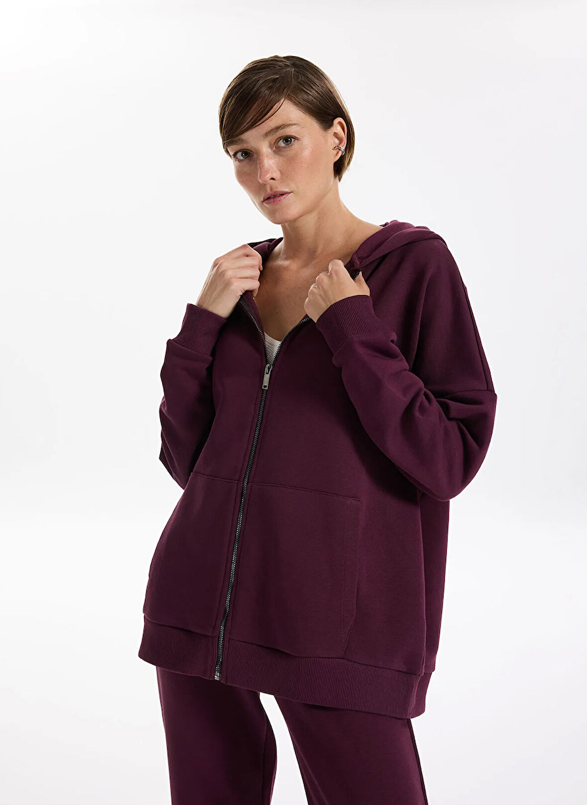 Fabrika Bordo Kadın Sweatshırt TATAM-Y