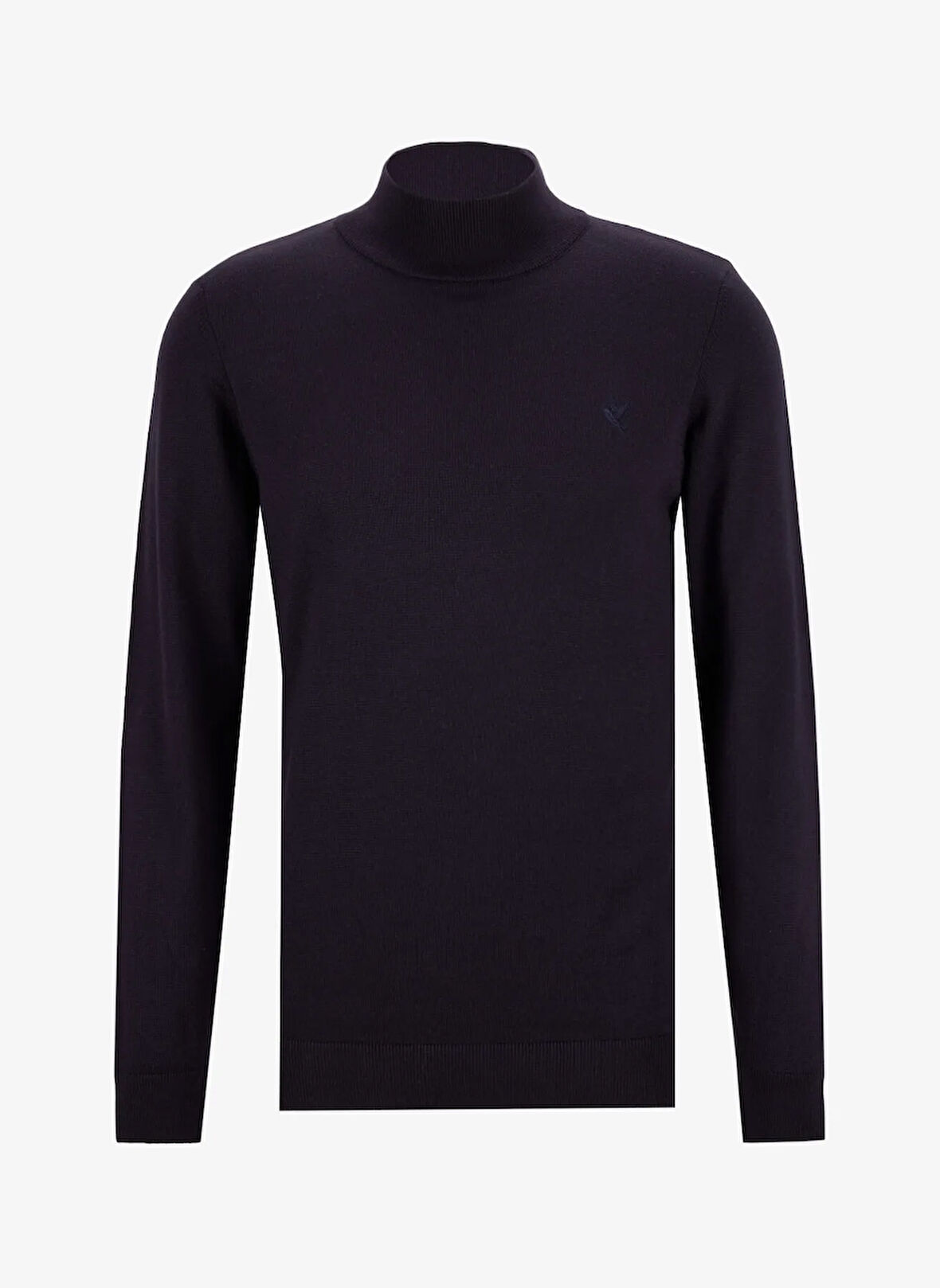 Fabrika Yarım balıkçı Yaka Basic Düz Lacivert Erkek Kazak F5WM-KZK 2554