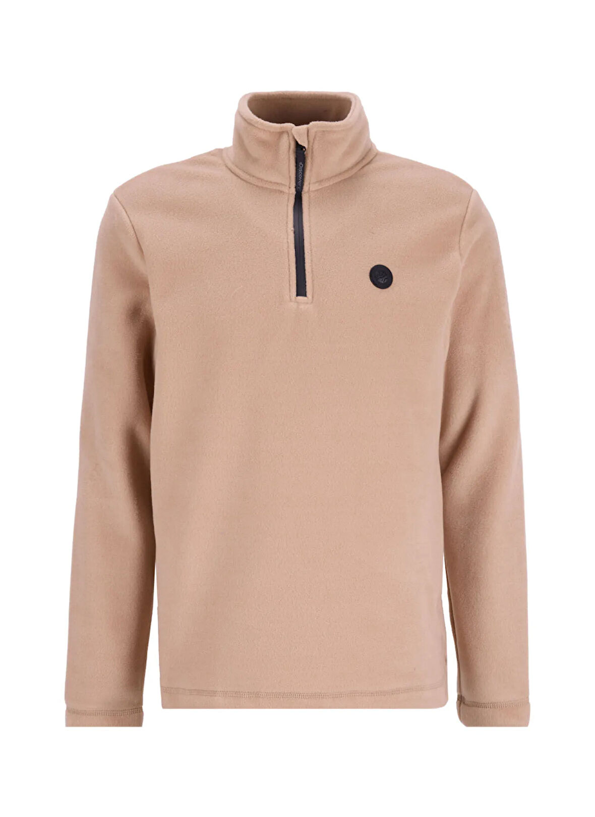 Discovery Expedition D5WM-SWT3300 Bej Fermuarlı Yaka Basic Düz Erkek Polar Sweatshırt