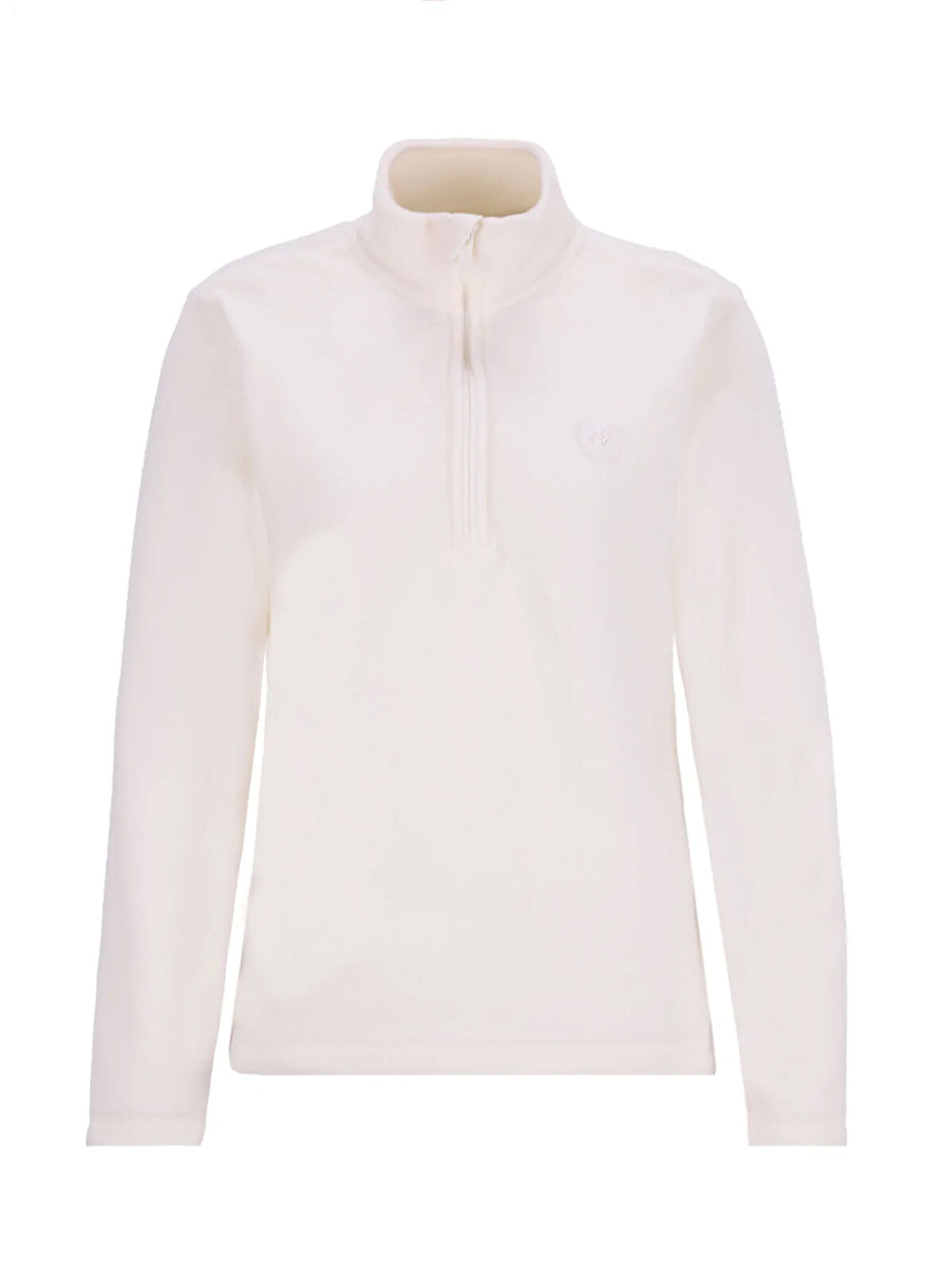 Discovery Expedition D5WL-SWT3302 Beyaz Fermuarlı Yaka Basic Düz Kadın Polar Sweatshırt