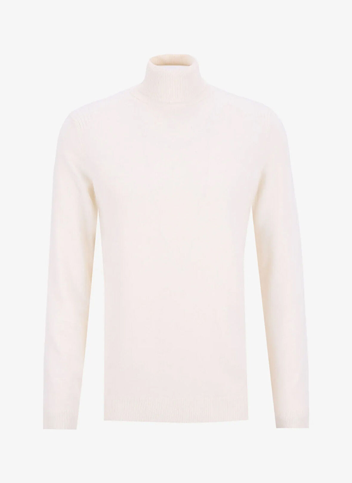 Fabrika Tam Balıkçı Yaka Slim Fit Düz Ekru Erkek Kazak F5WM-KZK 2524