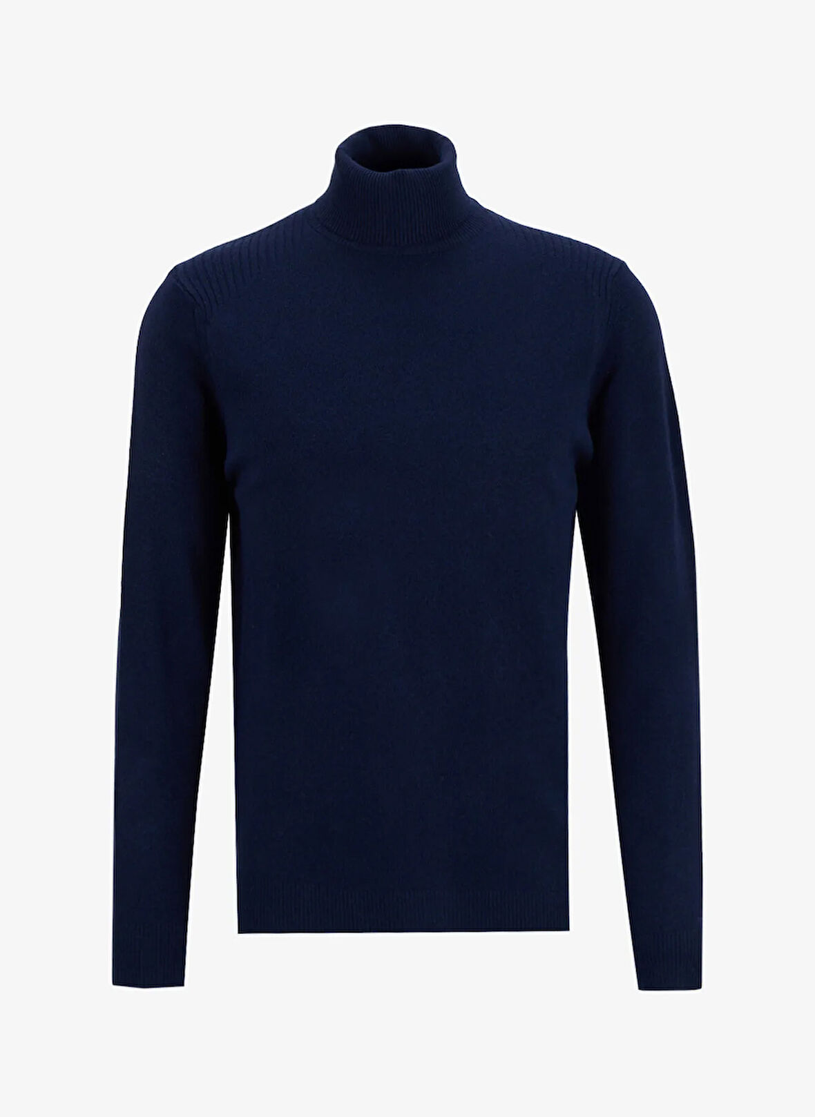 Fabrika Tam Balıkçı Yaka Slim Fit Düz Lacivert Erkek Kazak F5WM-KZK 2524