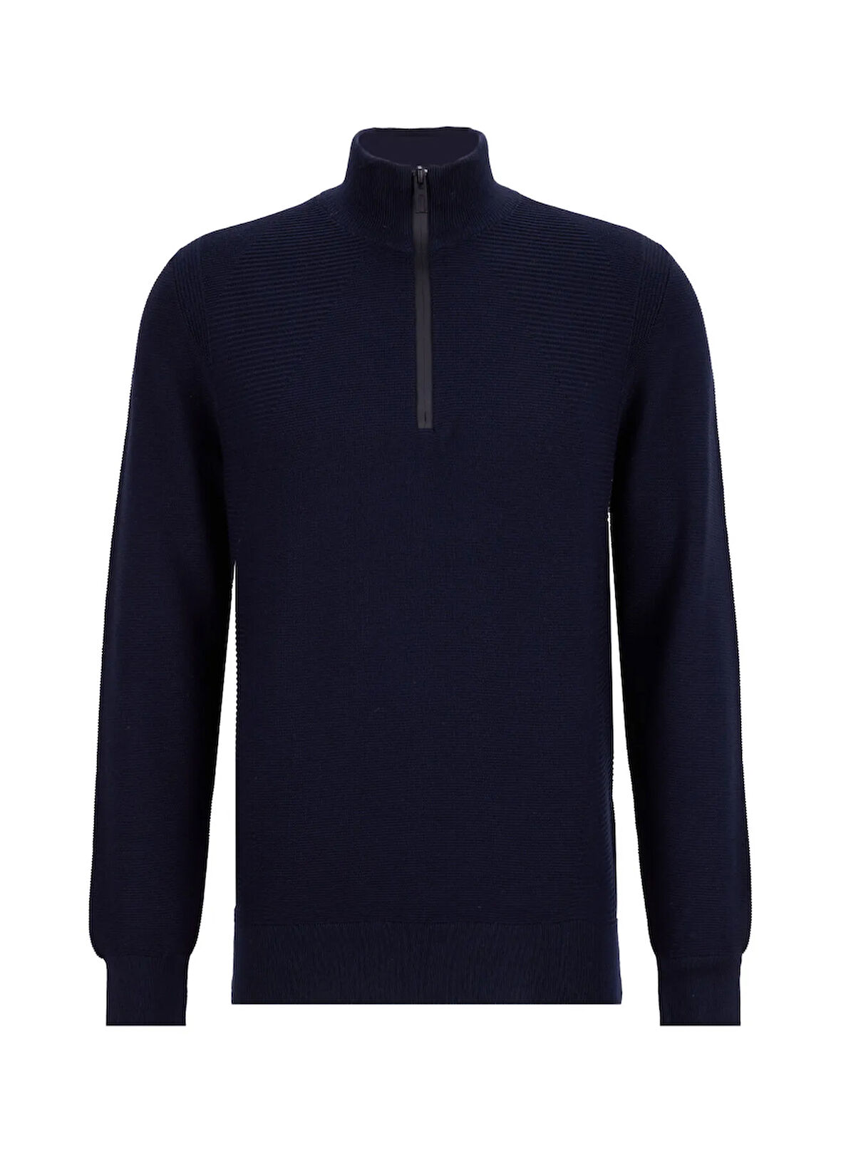 Fabrika Bato Yaka Slim Fit Düz Lacivert Erkek Kazak F5WM-KZK 2522