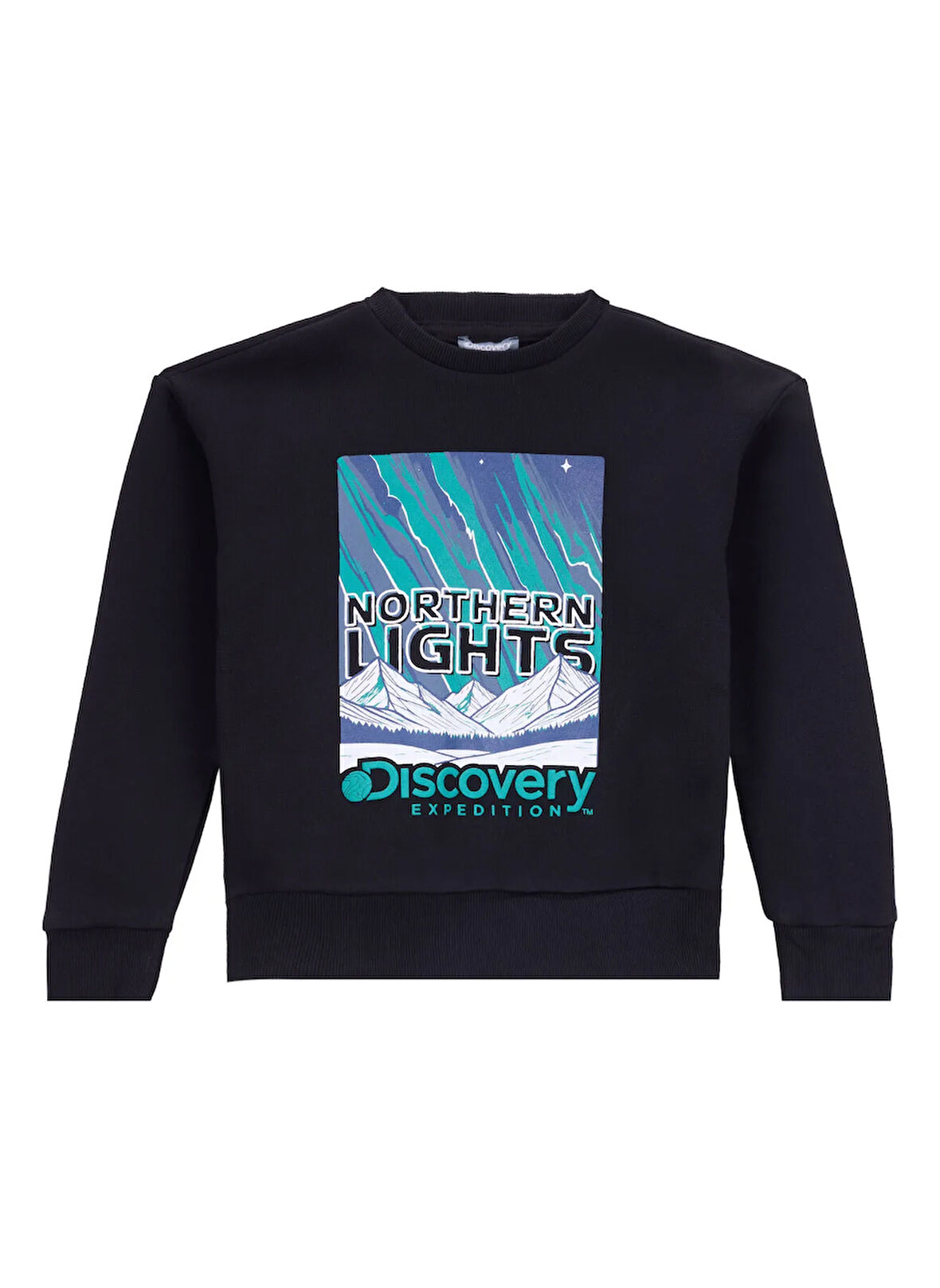 Discovery Expedition Baskılı Erkek Çocuk Siyah Sweatshırt D5WB-SWT3019