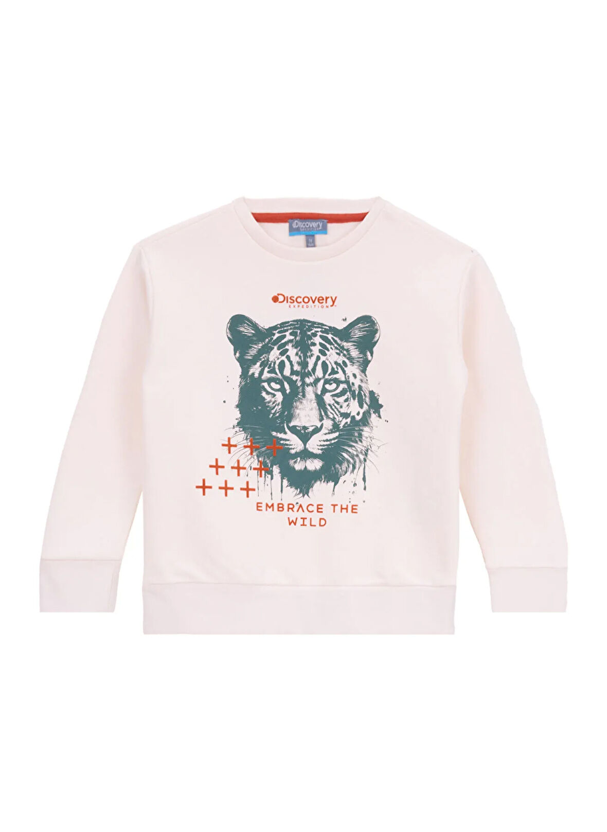 Discovery Expedition Baskılı Erkek Çocuk Krem Sweatshırt D5WB-SWT3040