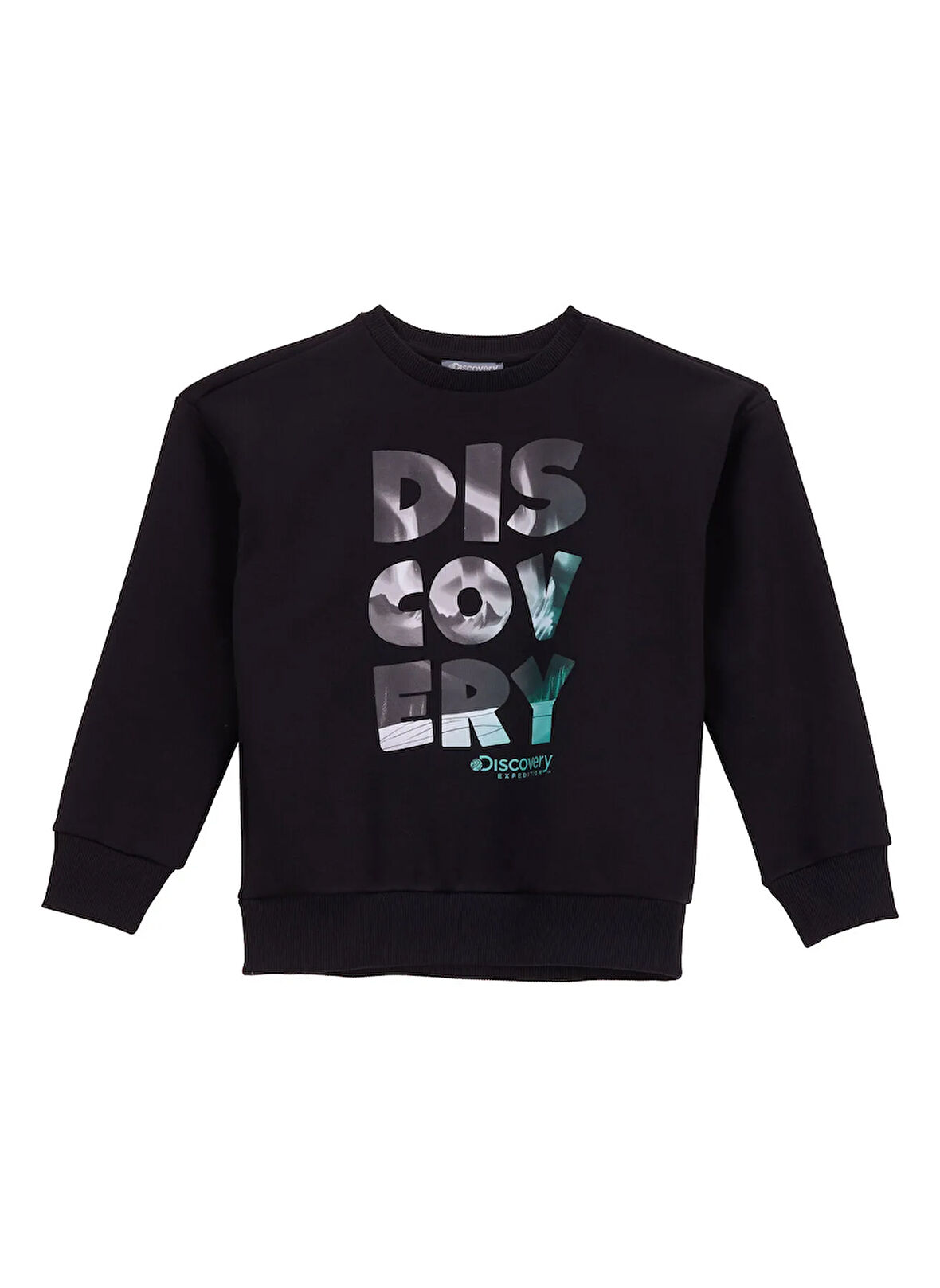 Discovery Expedition Baskılı Erkek Çocuk Siyah Sweatshırt D5WB-SWT3020