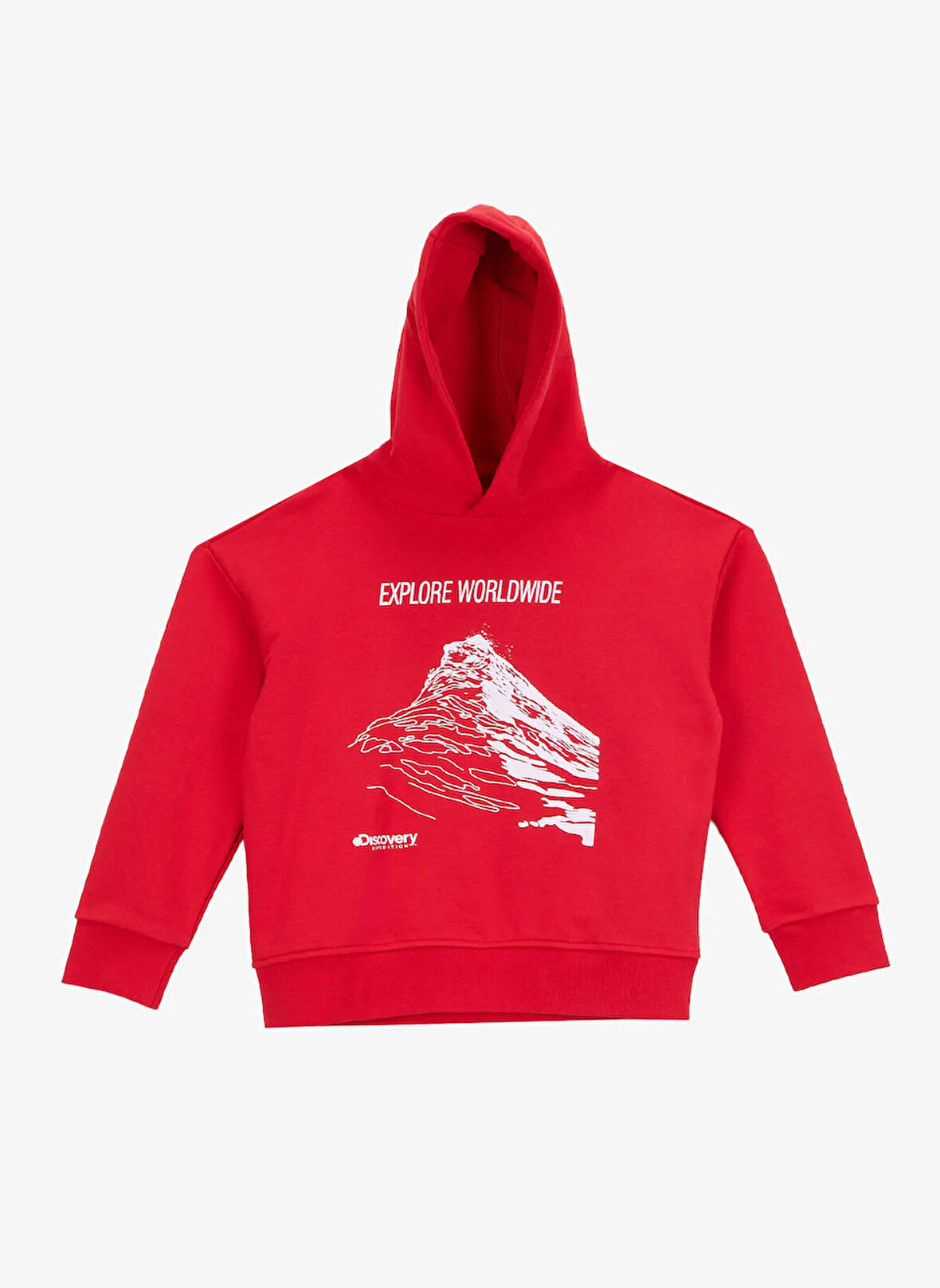 Discovery Expedition Baskılı Erkek Çocuk Kırmızı Sweatshırt D5WB-SWT3064
