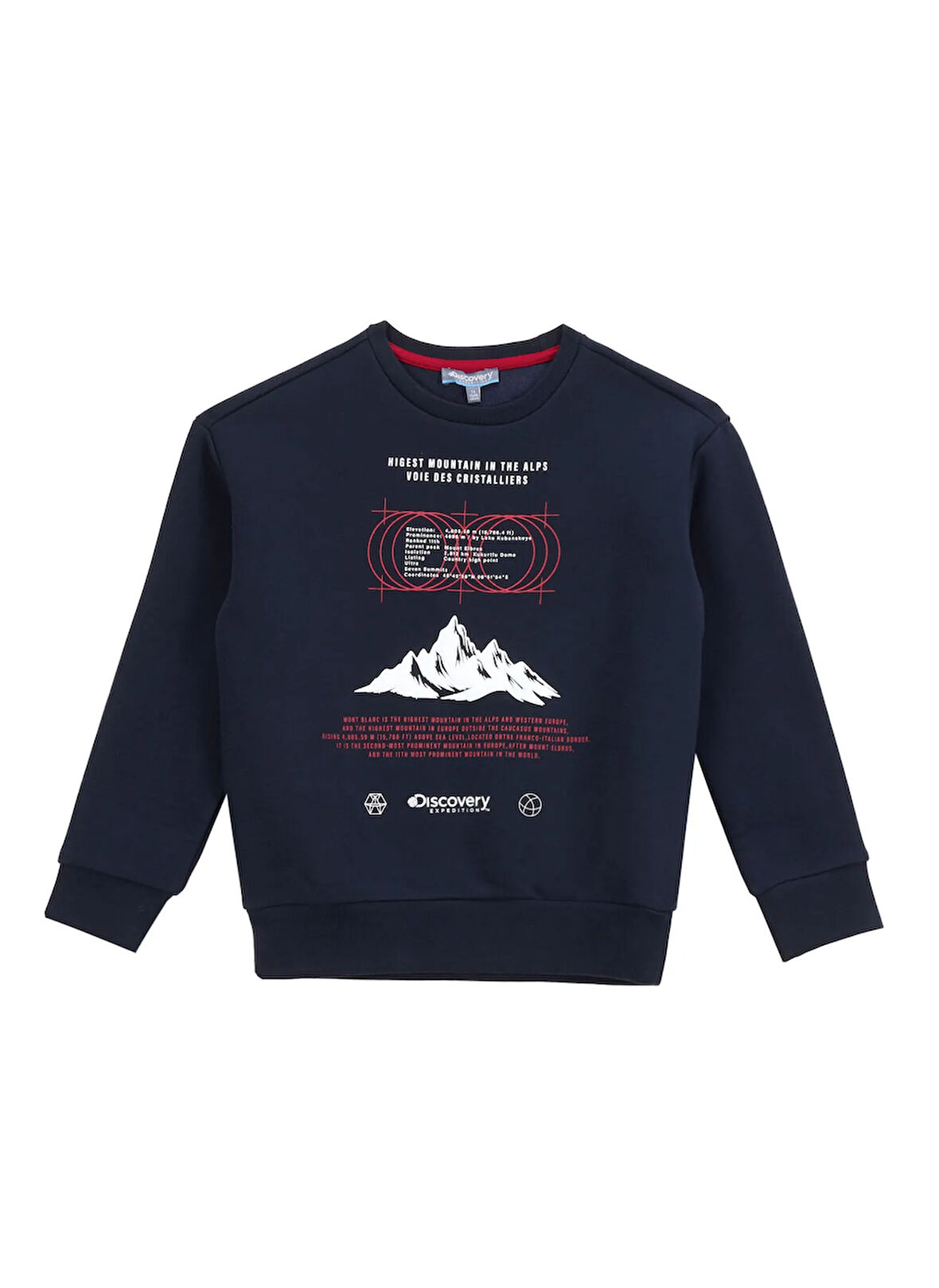 Discovery Expedition Baskılı Erkek Çocuk Lacivert Sweatshırt D5WB-SWT3055