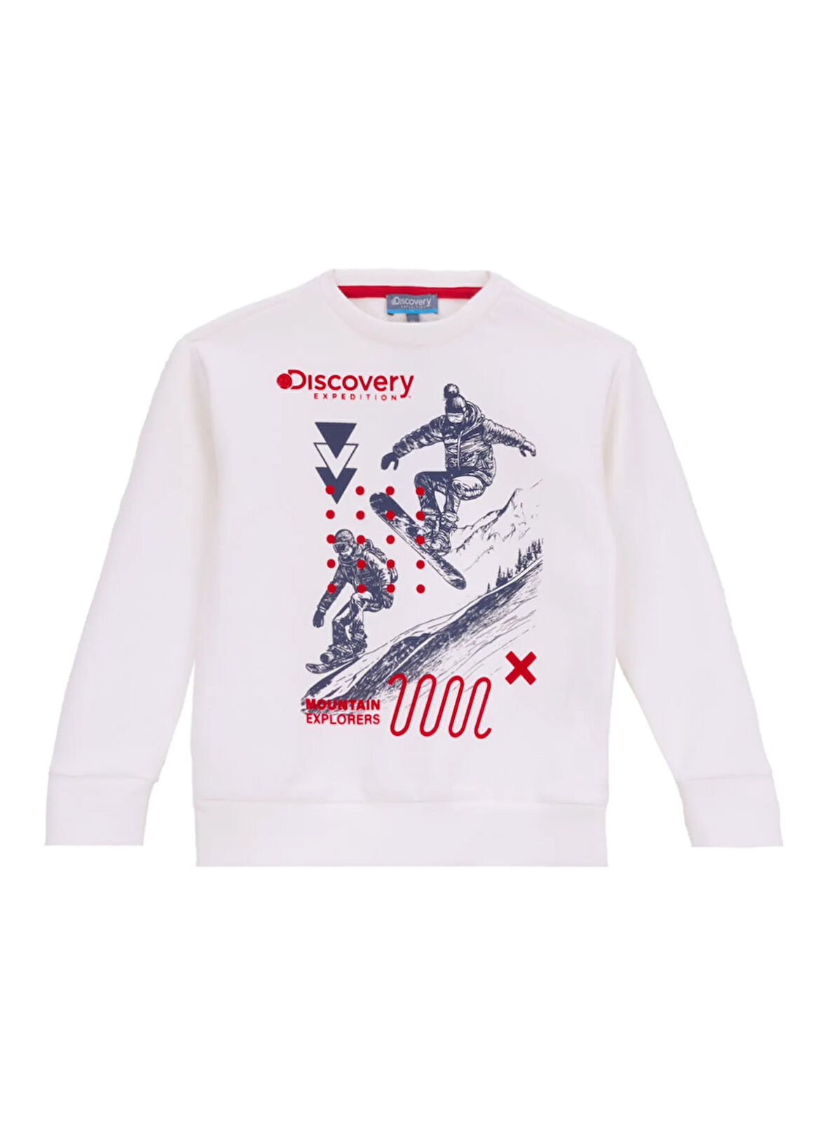Discovery Expedition Baskılı Erkek Çocuk Beyaz Sweatshırt D5WB-SWT3056