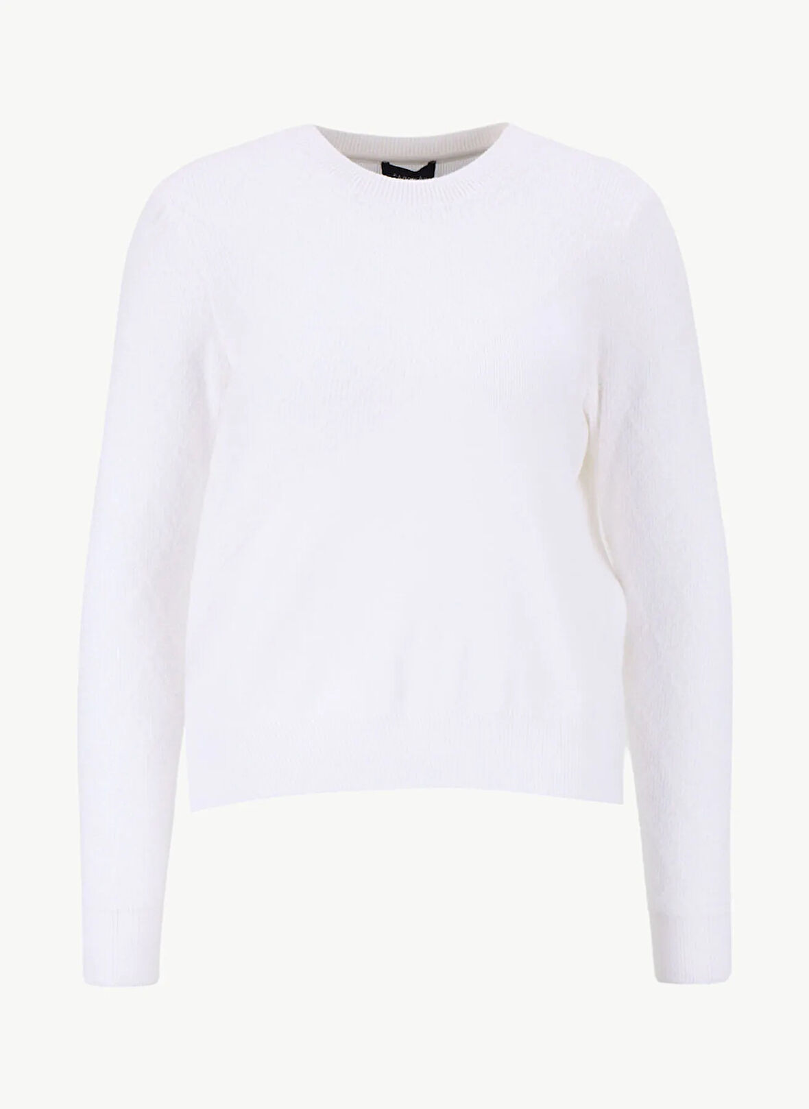 Fabrika Bisiklet Yaka Basic Jakarlı Ekru Kazak Kadın F5WL-KZK0081