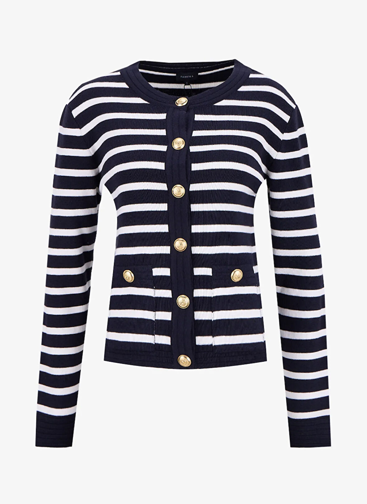 Fabrika Lacivert - Beyaz Kadın Hırka F5WL-HRK0017