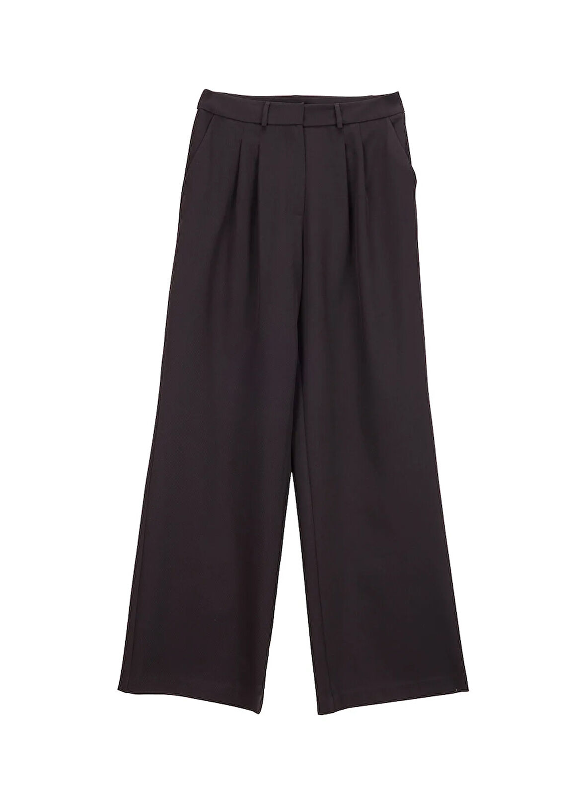 Fabrika Normal Bel Geniş Fit Siyah Kadın Pantolon F5WL-PNT0067