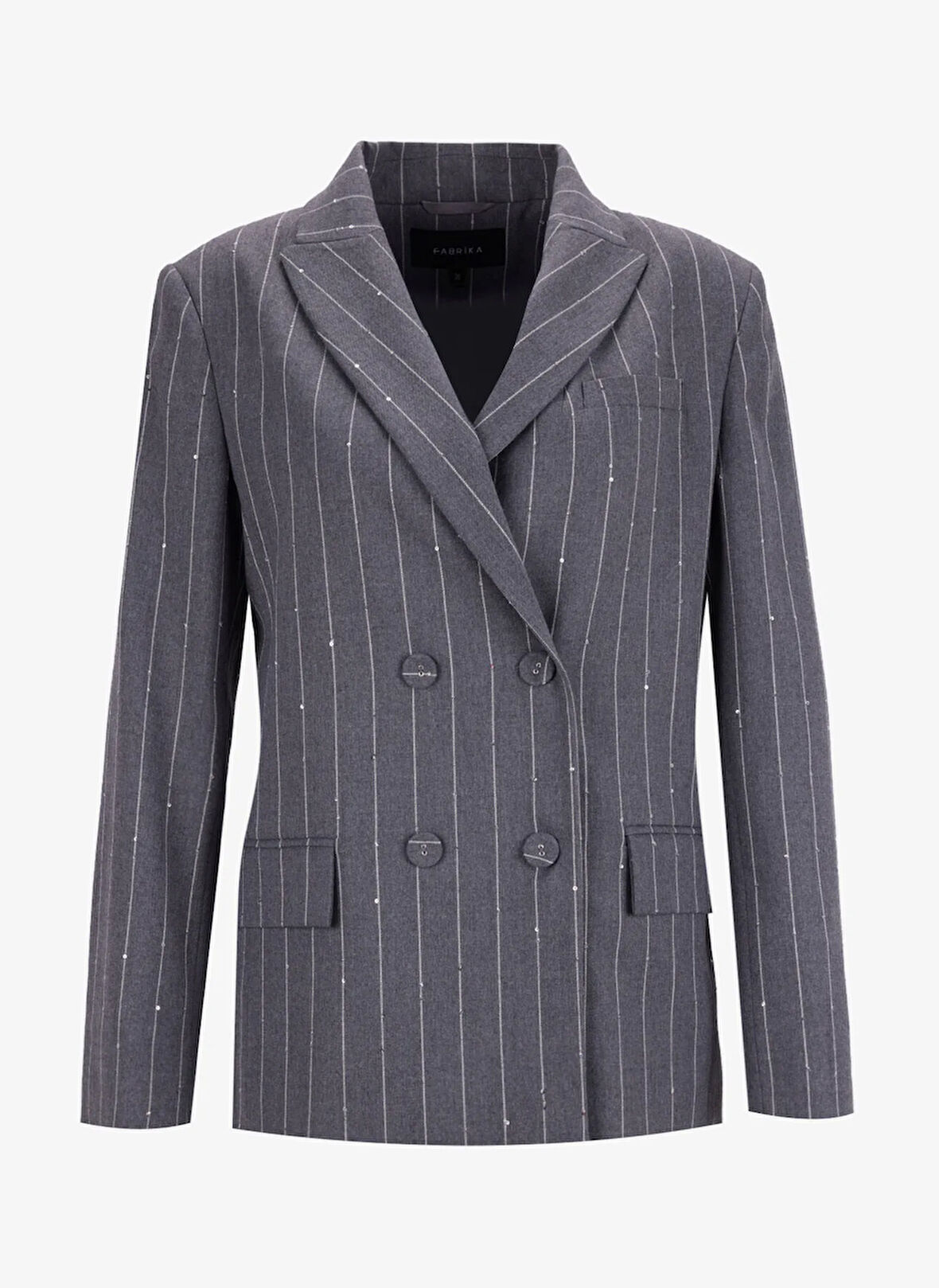 Fabrika Gri - Beyaz Kadın Blazer F5WL-CKT0133