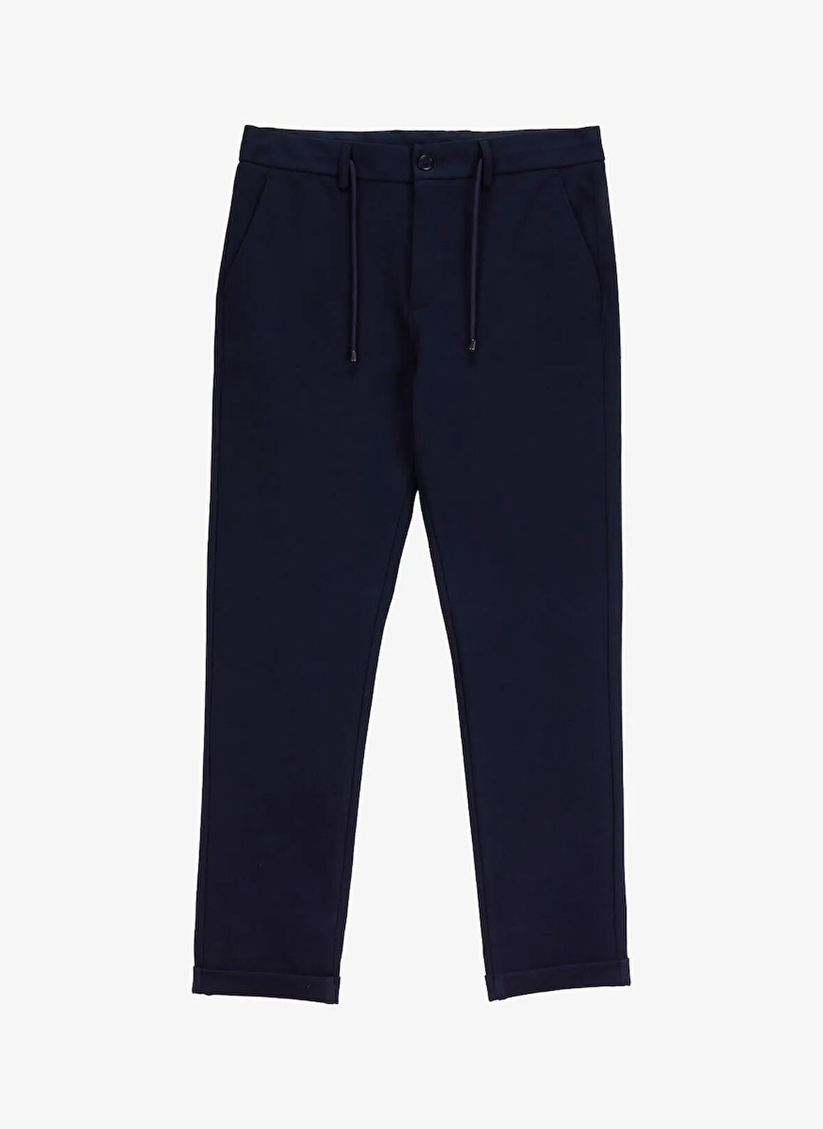 Fabrika Bağlamalı Bel Duble Paça Jogger Lacivert Erkek Pantolon F5WM-PNT 2531