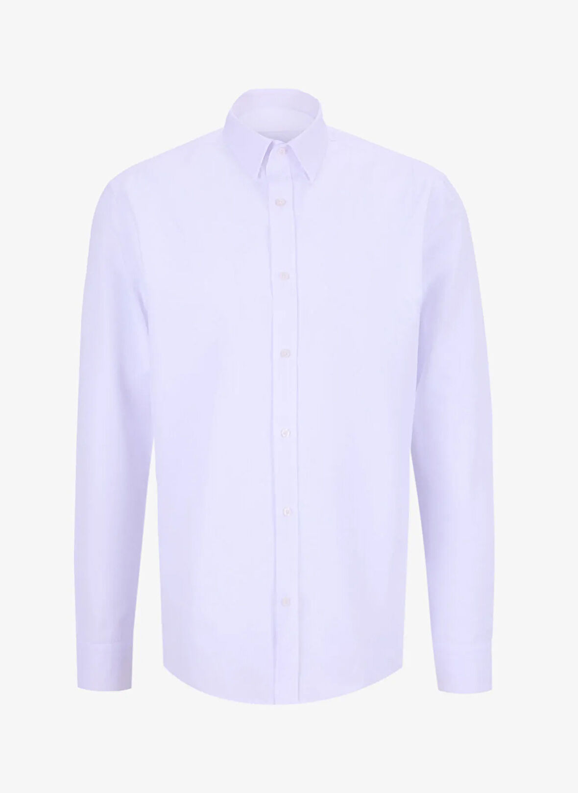 Fabrika Slim Fit Gömlek Yaka Armürlü Beyaz Erkek Gömlek MAYDOS-Y 305