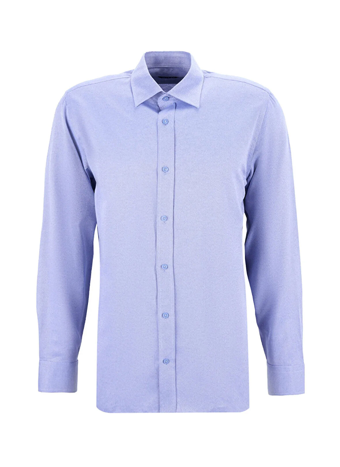 Fabrika Regular Fit Gömlek Yaka Armürlü Koyu Mavi Erkek Gömlek MAYDOS-Y 400