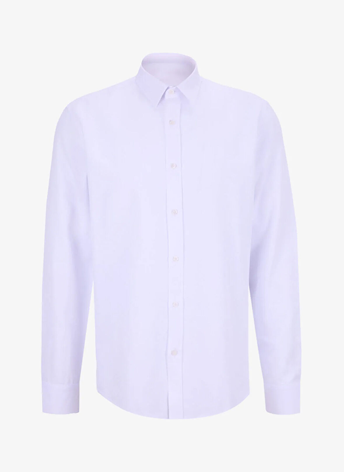 Fabrika Slim Fit Gömlek Yaka Armürlü Beyaz Erkek Gömlek MAYDOS-Y 402