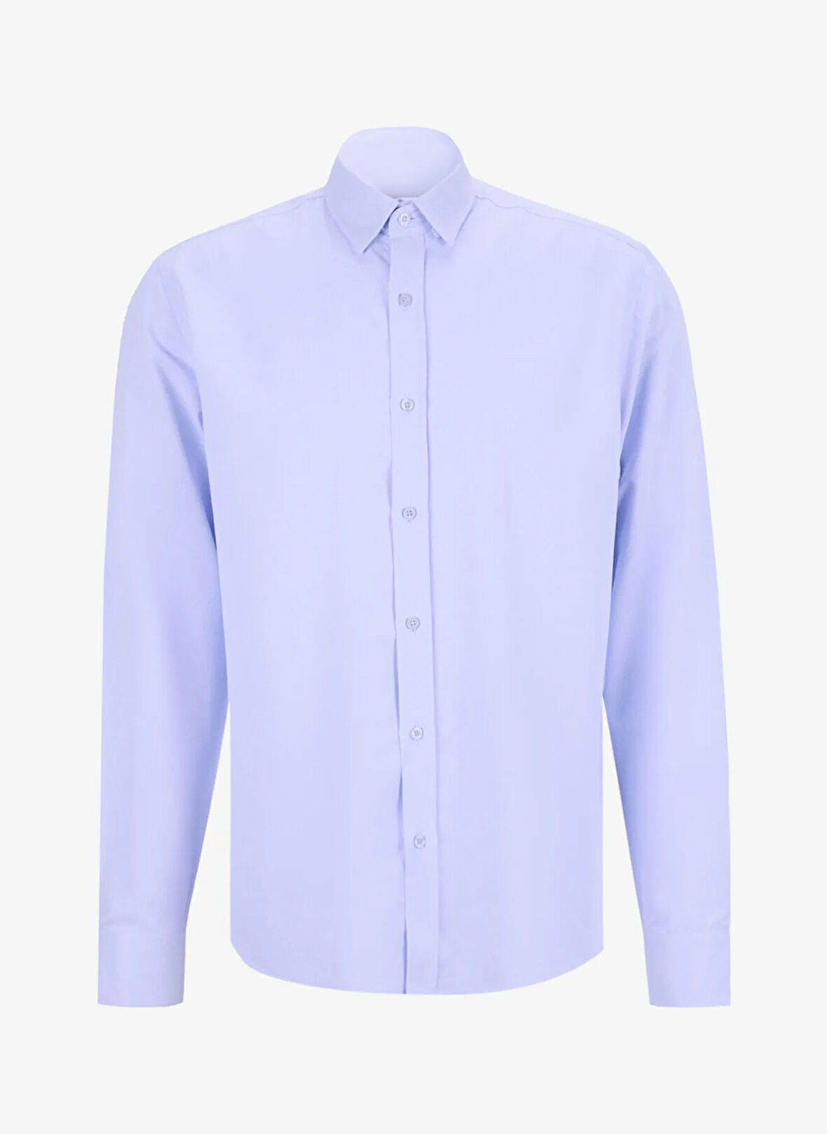 Fabrika Slim Fit Alttan Britli Yaka Armürlü Mavi Erkek Gömlek MAYDOS-Y 301