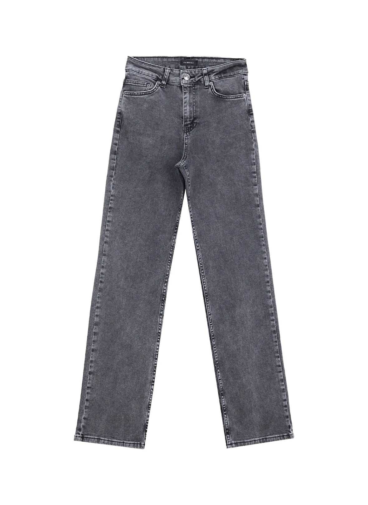 Fabrika Yüksek Bel Normal Paça Regular Straight Antrasit Kadın Denim Pantolon F5WL-PNT0192