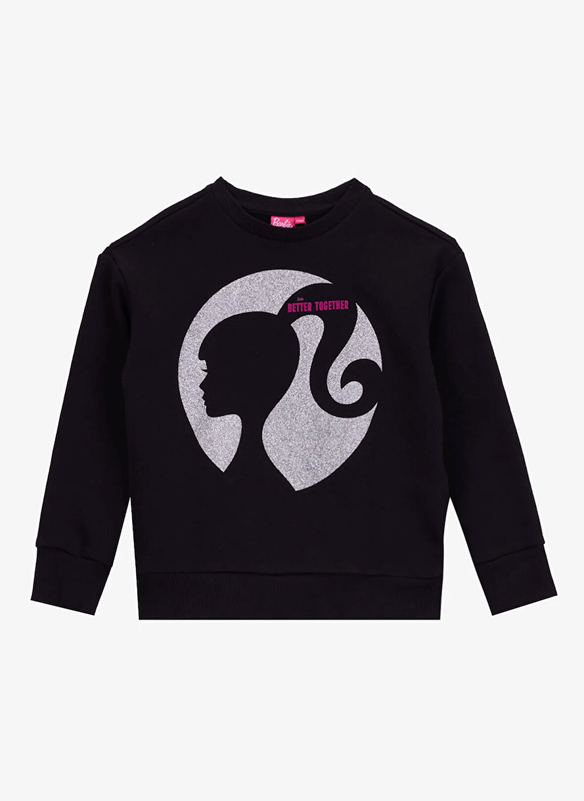 Barbie Düz Kız Çocuk Siyah Sweatshırt BRB5WG-SWT6617