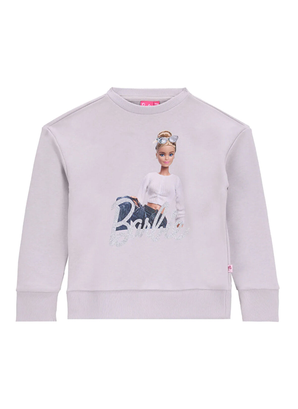 Barbie Baskılı Kız Çocuk Gri Sweatshırt BRB5WG-SWT6042