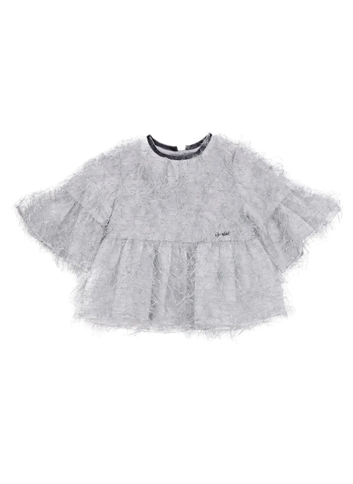 Barbie Payetli Gümüş Kız Çocuk Bluz BRB5WG-BLZ6203