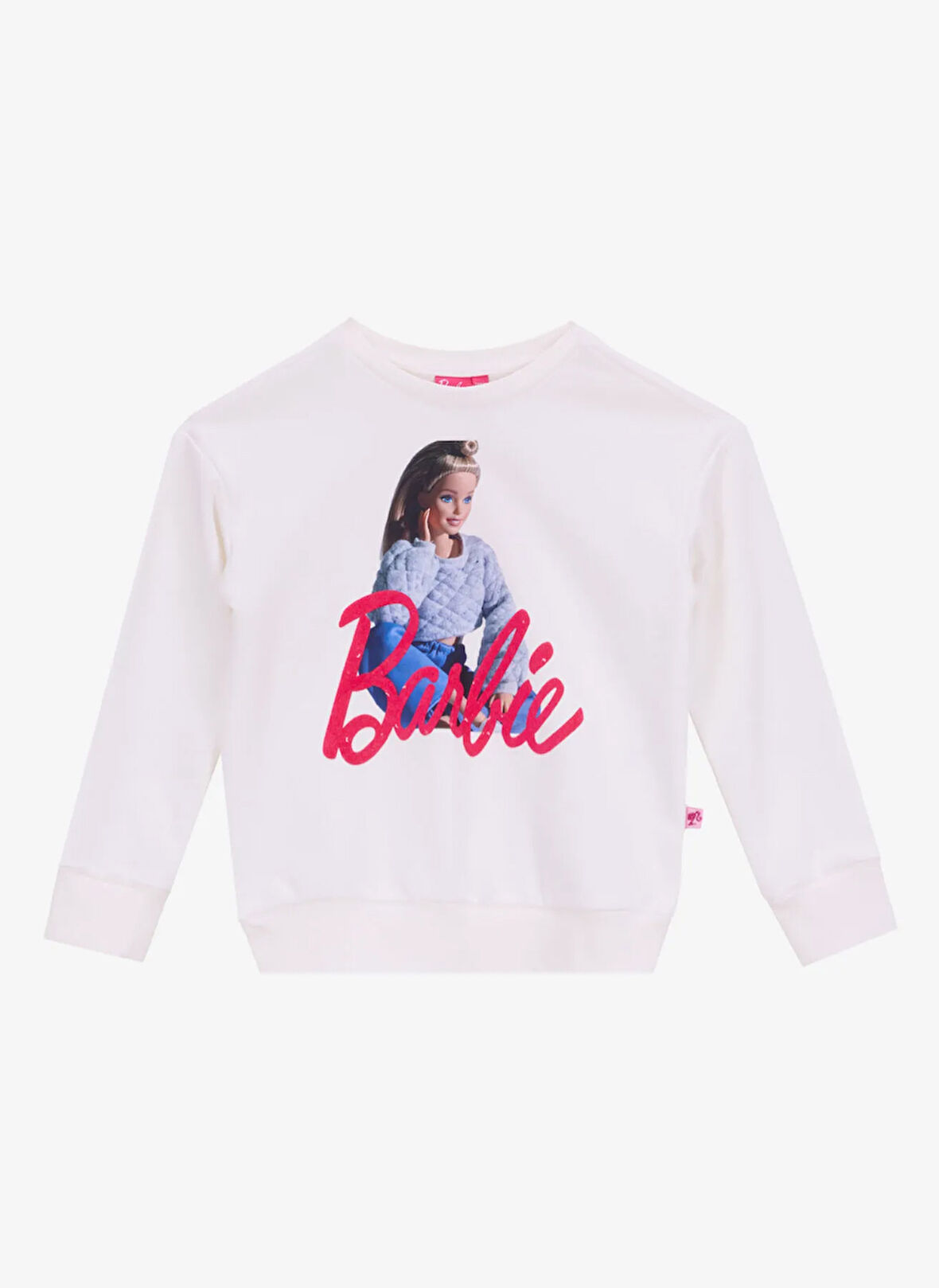 Barbie Baskılı Kız Çocuk Ekru Sweatshırt BRB5WG-SWT6639