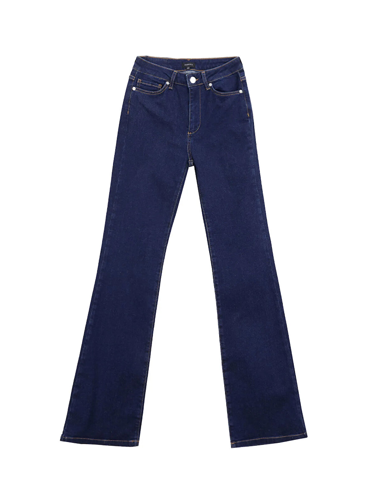 Fabrika Yüksek Bel Geniş Paça Flare Koyu İndigo Kadın Denim Pantolon F5WL-PNT0193