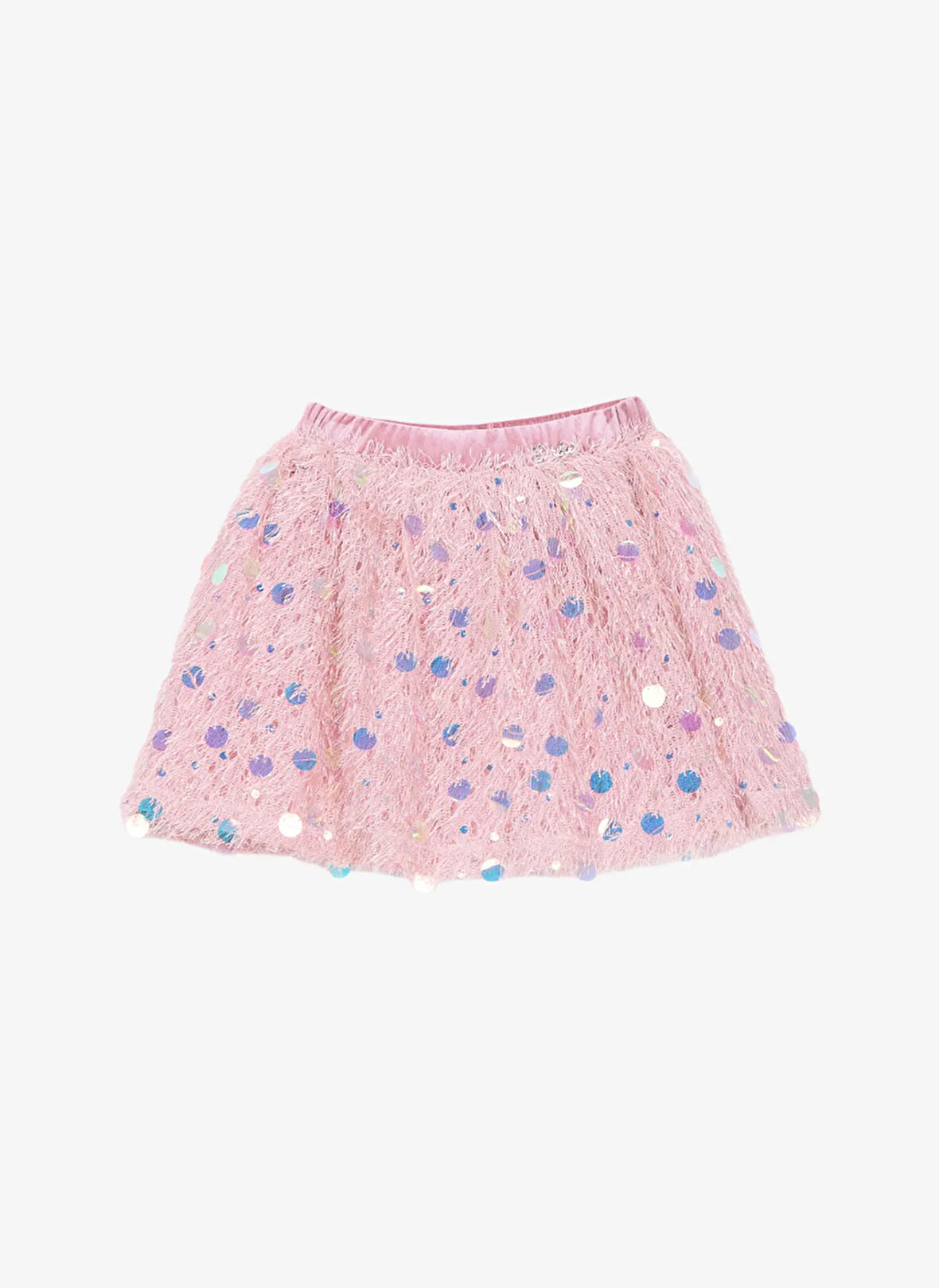 Barbie Lastikli Bel Normal Pudra Pullu Kısa Kız Çocuk Etek BRB5WG-ETK6694