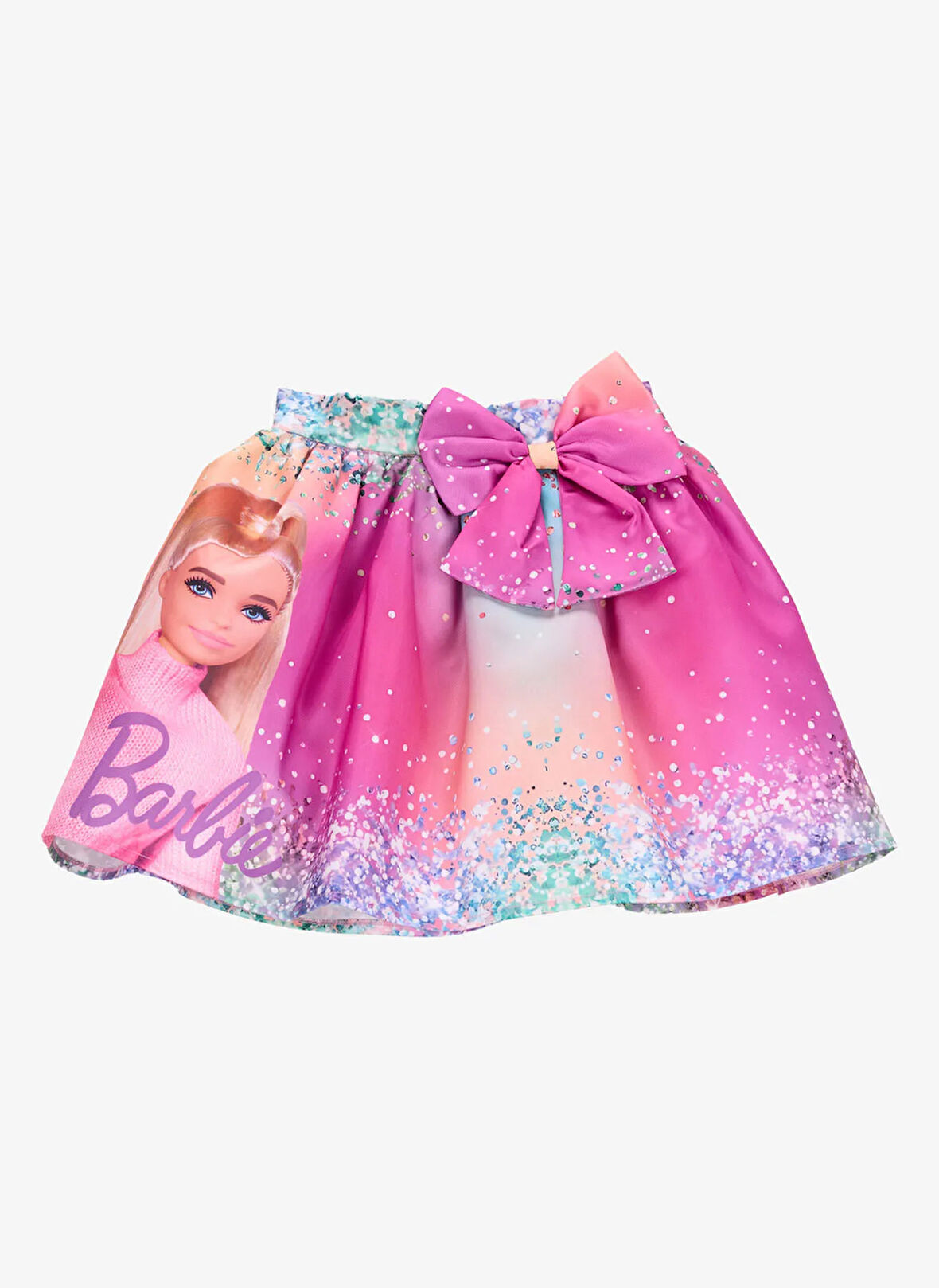 Barbie Normal Bel Normal Çok Renkli Baskılı Kısa Kız Çocuk Etek BRB5WG-ETK6101