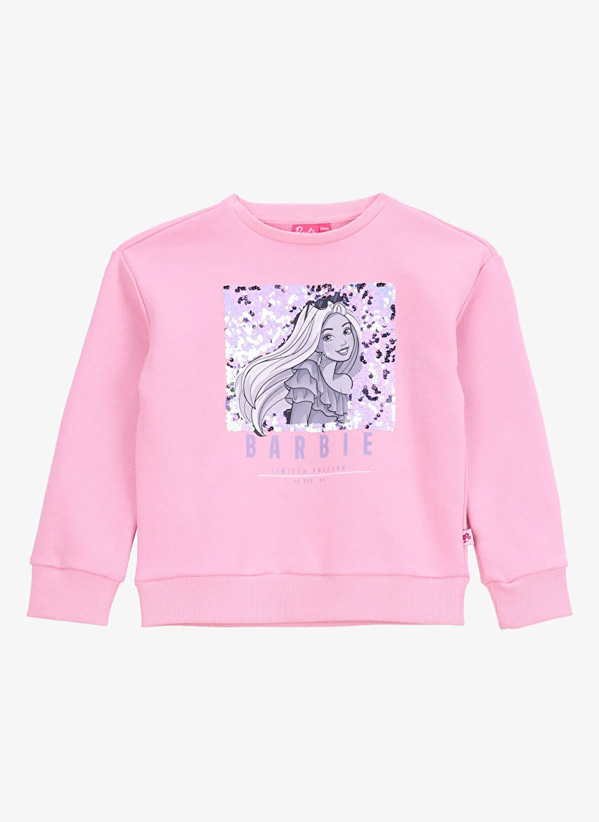 Barbie Baskılı Kız Çocuk Pembe Sweatshırt BRB5WG-SWT6013