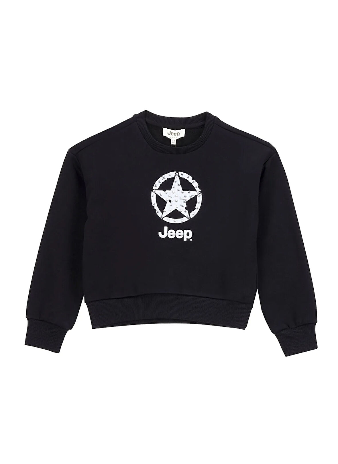 Jeep Baskılı Kız Çocuk Siyah Sweatshırt J5WG-SWT7554