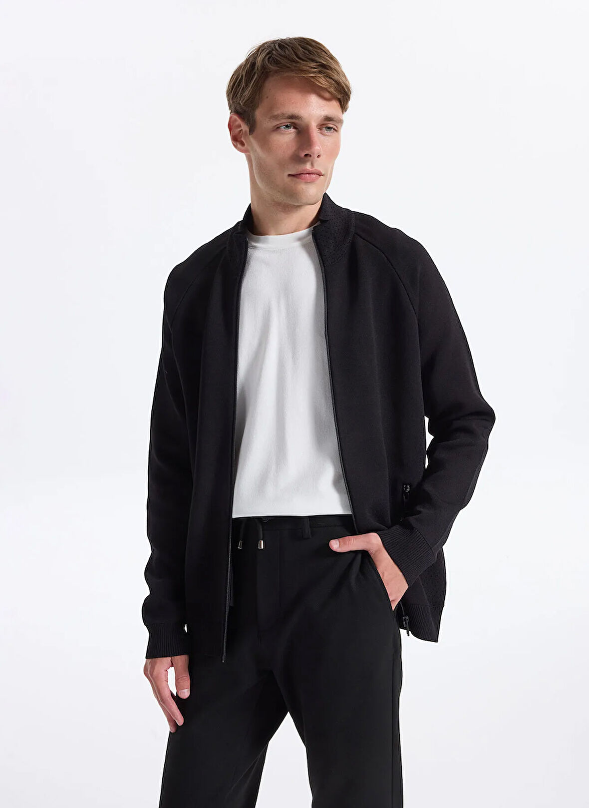 Fabrika Siyah Erkek Hırka F5WM-HRK 2885