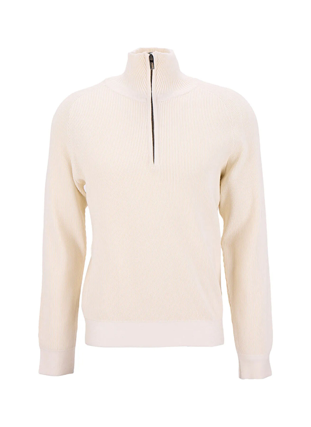 Fabrika Bato Yaka Slim Fit Düz Ekru Erkek Kazak F5WM-KZK 2313