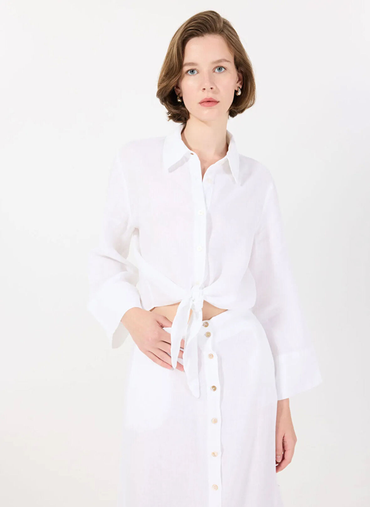 Mr. Mood Normal Klasik Yaka Siyah Kadın Gömlek MRS MIKA SHIRT